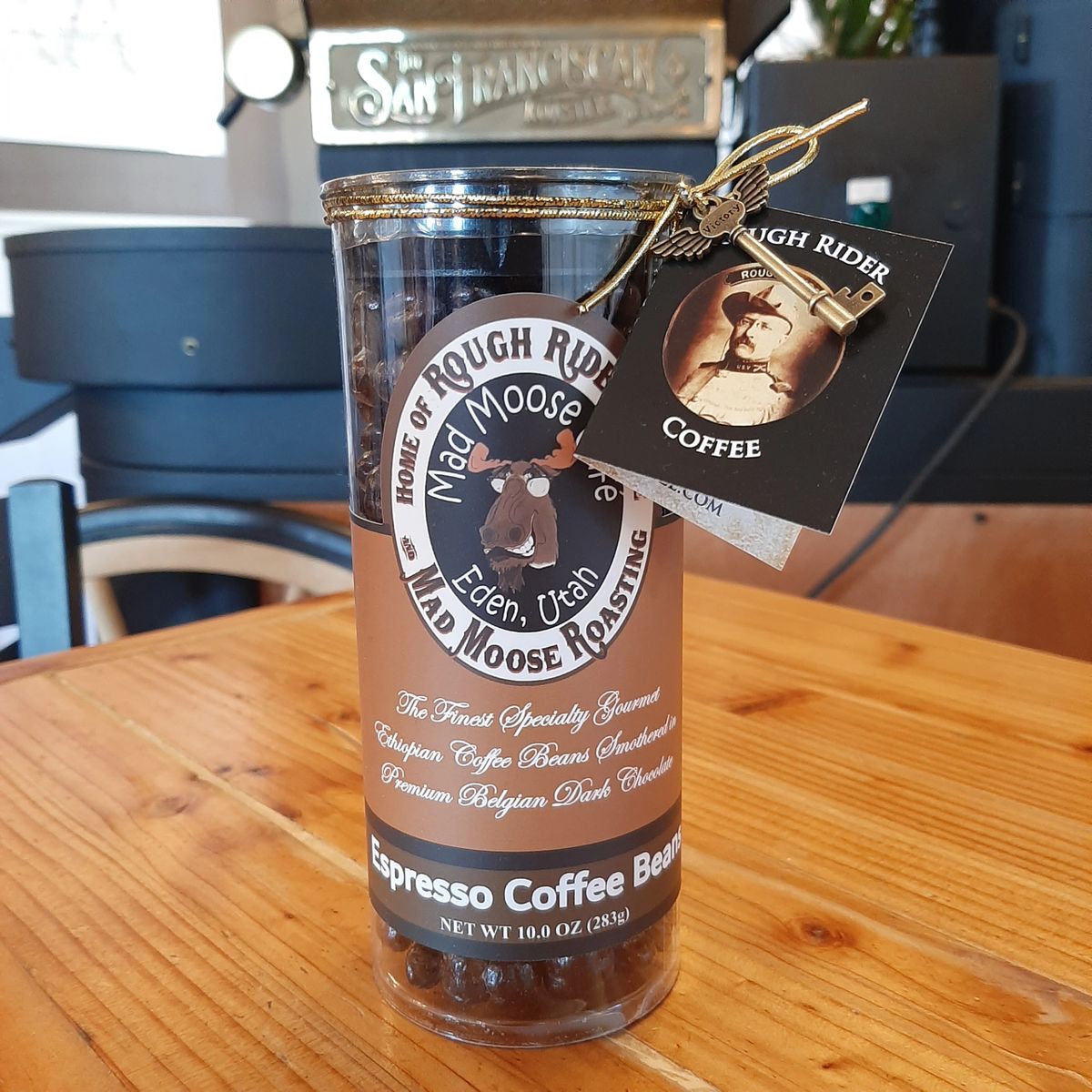 YESSIREE... Mad Moose Chocolate Smothered Espresso Beans. 10 ounces of AWESOME DO IT!